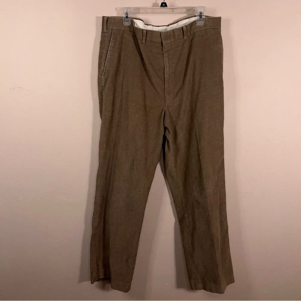 40X31 Haggar Vintage 90s Beige Tan Corduroy Dress Pants Academia